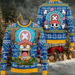 Chopper Anime Xmas Gifts One Piece Ugly Christmas Sweater