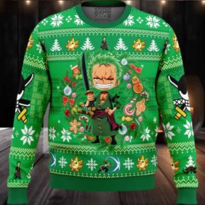 Christmas Zoro One Piece Ugly Christmas Sweater