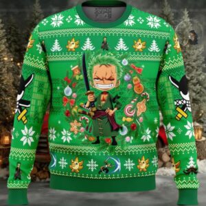Christmas Zoro One Piece Ugly Christmas Sweater