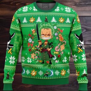 Christmas Zoro One Piece Ugly Christmas Sweater