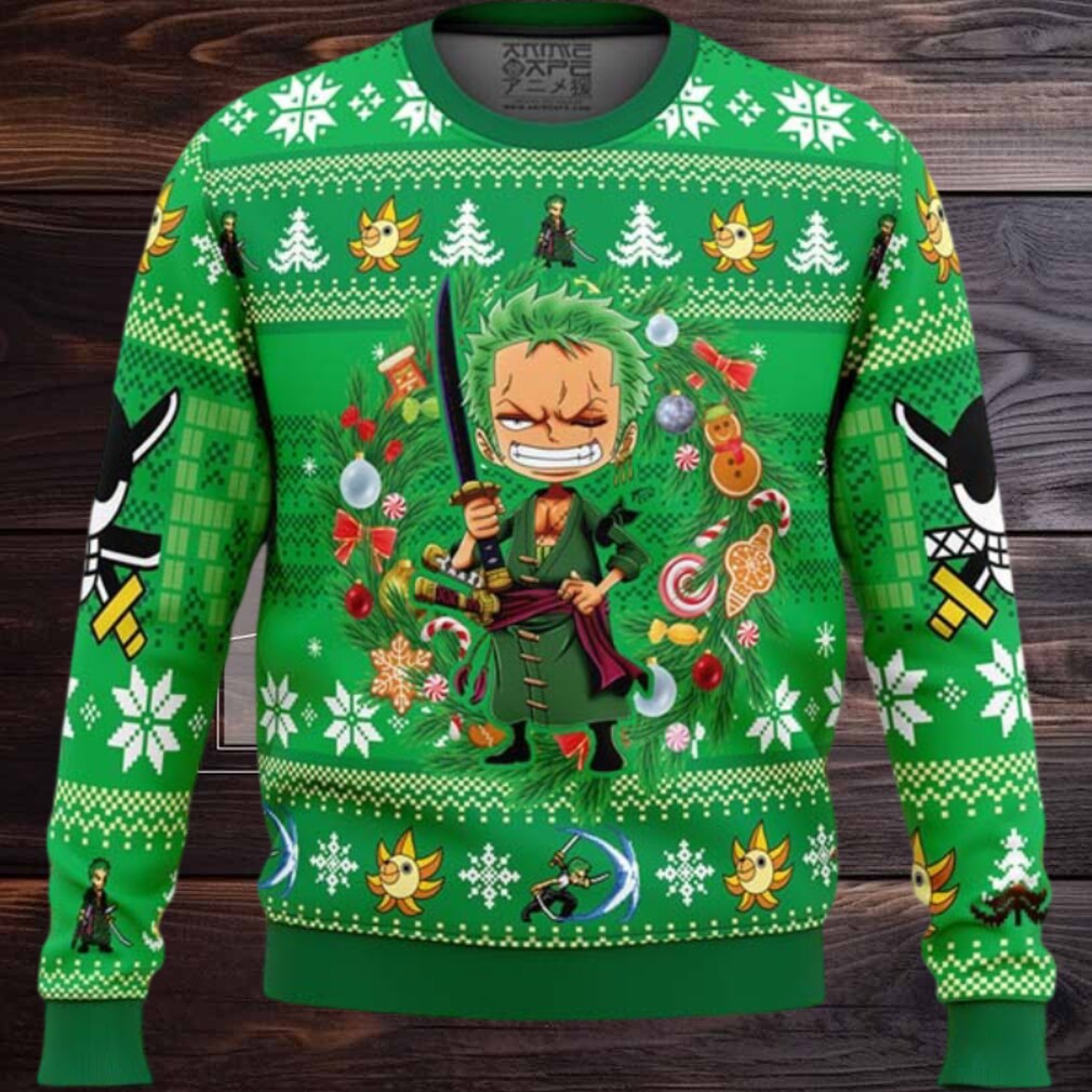 Christmas Zoro One Piece Ugly Christmas Sweater Christmas Zoro One Piece Ugly Christmas Sweater