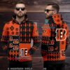 Cincinnati Bengals Christmas Gnomes Ugly 3D Hoodie Black Orange Cincinnati Bengals Christmas Gnomes Ugly 3D Hoodie Black Orange