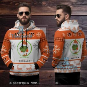 Cincinnati Bengals Grinch I Love My Bengals Ugly Christmas 3D Hoodie Cincinnati Bengals Grinch I Love My Bengals Ugly Christmas 3D Hoodie