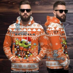 Cincinnati Bengals Grogu Christmas Ugly 3D Hoodie Star Wars Cincinnati Bengals Grogu Christmas Ugly 3D Hoodie Star Wars