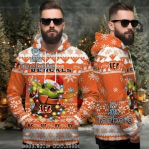 Cincinnati Bengals Grogu Christmas Ugly 3D Hoodie Star Wars