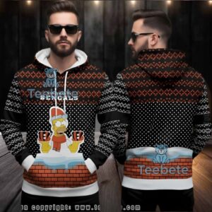 Cincinnati Bengals Homer Simpson Ugly Christmas 3D Hoodie
