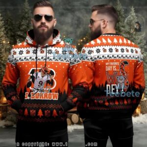 Cincinnati Bengals Joe Burrow Ugly Christmas 3D Hoodie