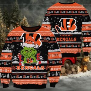 Cincinnati Bengals NFL Grinch Football Limited Ugly Christmas Sweater