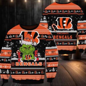 Cincinnati Bengals NFL Grinch Football Limited Ugly Christmas Sweater