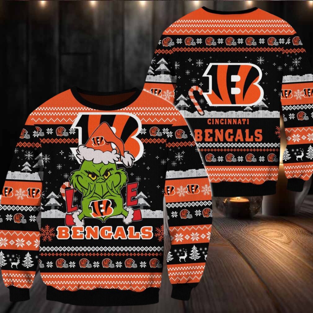 Cincinnati Bengals NFL Grinch Football Limited Ugly Christmas Sweater Cincinnati Bengals NFL Grinch Football Limited Ugly Christmas Sweater