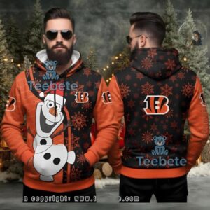 Cincinnati Bengals Olaf Snowman Ugly 3D Hoodie Christmas Gift