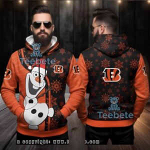 Cincinnati Bengals Olaf Snowman Ugly 3D Hoodie Christmas Gift