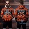 Cincinnati Bengals Orange Sugar Skull Christmas Ugly 3D Hoodie Cincinnati Bengals Orange Sugar Skull Christmas Ugly 3D Hoodie