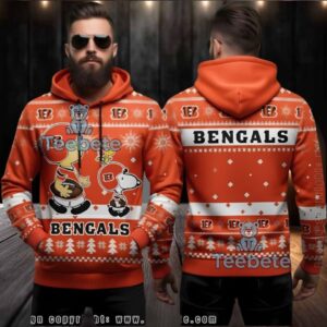 Cincinnati Bengals Peanuts Football Ugly Holiday 3D Hoodie