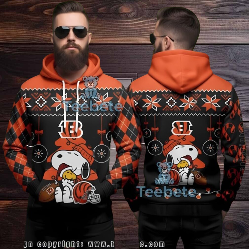 Cincinnati Bengals Peanuts Snoopy Nfl Fan Ugly 3D Hoodie Cincinnati Bengals Peanuts Snoopy Nfl Fan Ugly 3D Hoodie