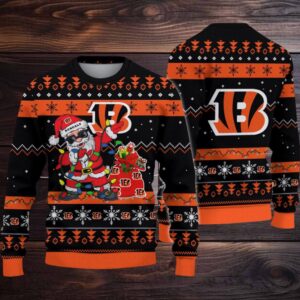 Cincinnati Bengals Santa Claus Ugly Christmas Sweater