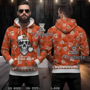Cincinnati Bengals Santa Skull Ugly Christmas 3D Hoodie