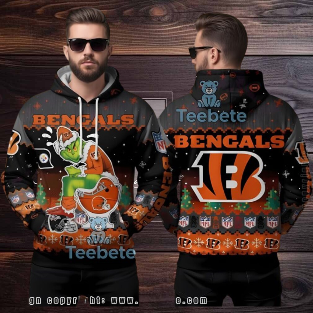 Cincinnati Bengals The Grinch Stealing Football Ugly 3D Hoodie Cincinnati Bengals The Grinch Stealing Football Ugly 3D Hoodie