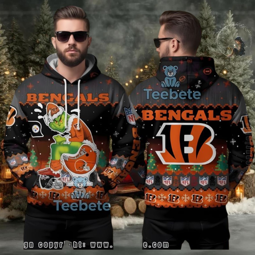 Cincinnati Bengals The Grinch Stealing Football Ugly 3D Hoodie Cincinnati Bengals The Grinch Stealing Football Ugly 3D Hoodie