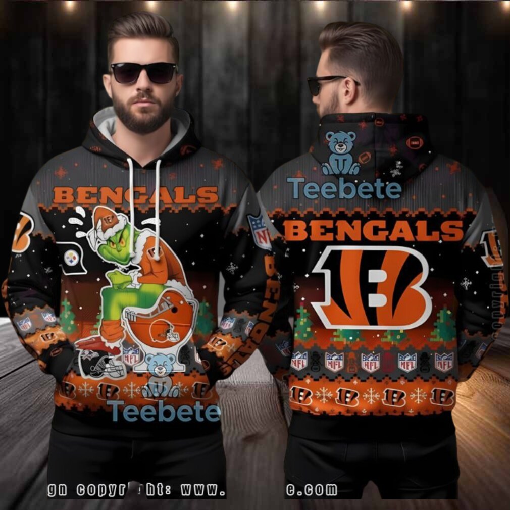 Cincinnati Bengals The Grinch Stealing Football Ugly 3D Hoodie Cincinnati Bengals The Grinch Stealing Football Ugly 3D Hoodie