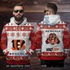 Cincinnati Bengals Who Dey Christmas Ugly 3D Hoodie Blue Cincinnati Bengals Who Dey Christmas Ugly 3D Hoodie Blue