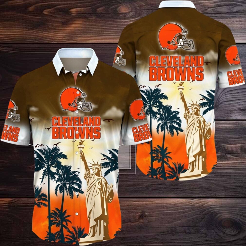Cleveland Browns Hawaii Shirt Statue Of Liberty Aloha Shirt Cleveland Browns Hawaii Shirt Statue Of Liberty Aloha Shirt
