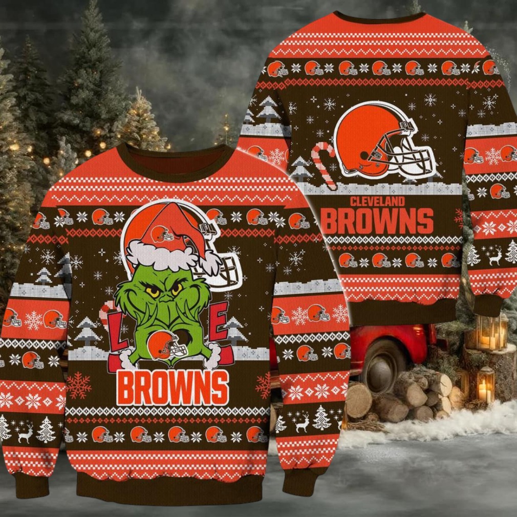Cleveland Browns NFL Grinch Football Limited Ugly Christmas Sweater Cleveland Browns NFL Grinch Football Limited Ugly Christmas Sweater