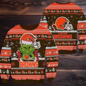Cleveland Browns NFL Grinch Football Limited Ugly Christmas Sweater