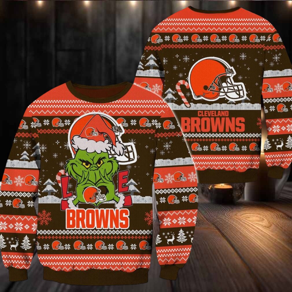 Cleveland Browns NFL Grinch Football Limited Ugly Christmas Sweater Cleveland Browns NFL Grinch Football Limited Ugly Christmas Sweater