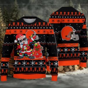 Cleveland Browns Santa Claus Ugly Christmas Sweater