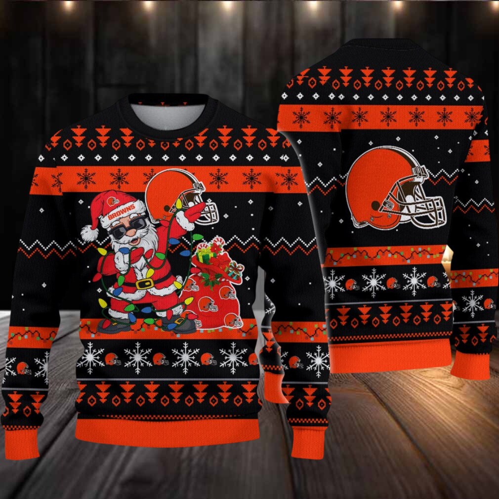 Cleveland Browns Santa Claus Ugly Christmas Sweater Cleveland Browns Santa Claus Ugly Christmas Sweater