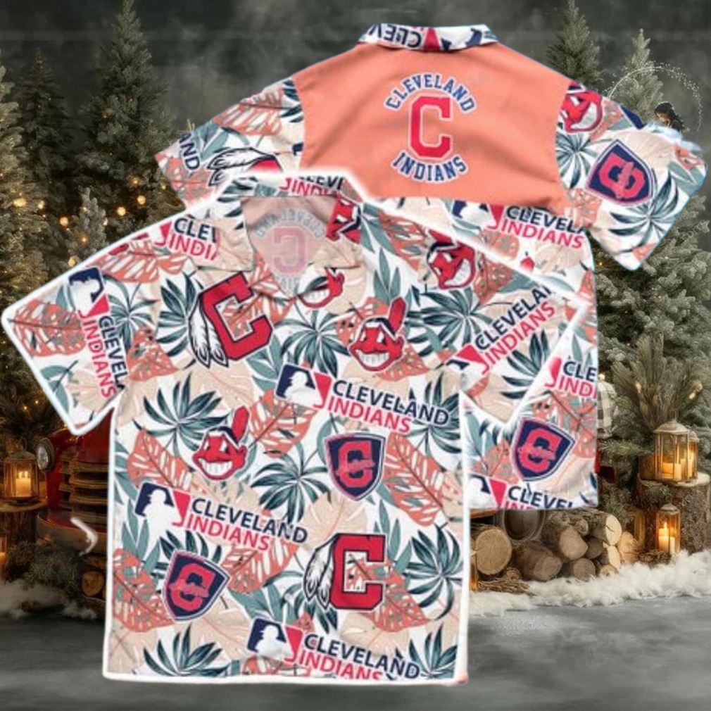 Cleveland Indians Tropical Leafs Hawaiian Shirt