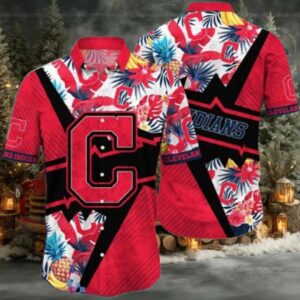 Cleveland Indians Tropical Season Aloha Hawaiian Shirt