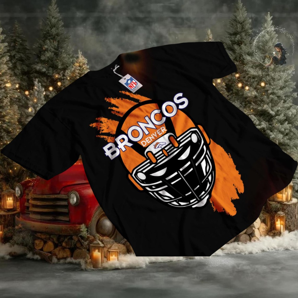 Denver Broncos Football Helmet Graphic T Shirt Denver Broncos Football Helmet Graphic T Shirt