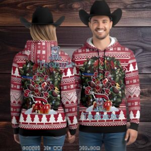 Arizona Cardinals Christmas Wreath Ugly 3D Hoodie Youth