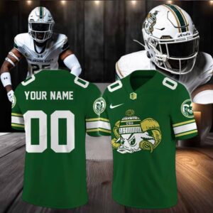 Colorado State Rams Playing In Snow Day 2025 Personalized Football Jersey