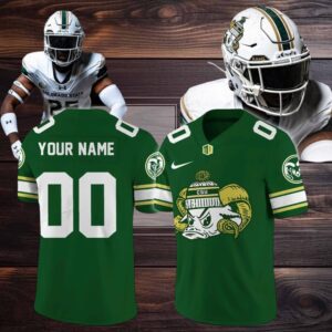 Colorado State Rams Playing In Snow Day 2025 Personalized Football Jersey