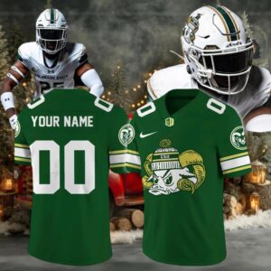 Colorado State Rams Playing In Snow Day 2025 Personalized Football Jersey