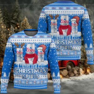 Coors Light Beer Christmas Spirit Ugly Christmas Sweater