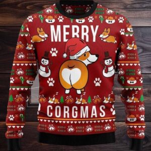 Corgi Merry Corgmas Ugly Christmas Sweater