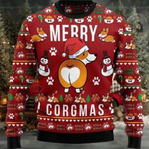 Corgi Merry Corgmas Ugly Christmas Sweater