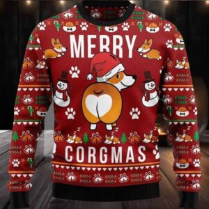 Corgi Merry Corgmas Ugly Christmas Sweater