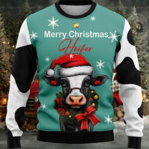 Cow Merry Christmas Heifer Ugly Christmas Sweater