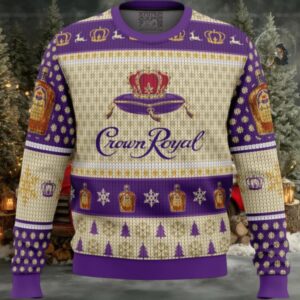 Crown Royal Whiskey Ugly Sweater Gifts, Crown Royal Whiskey Gift Fan Ugly Sweater 277