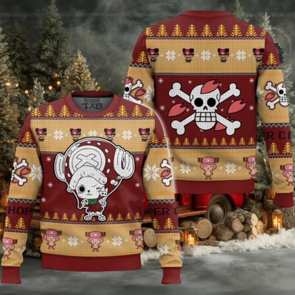 Cute Chopper One Piece Ugly Christmas Sweater Cute Chopper One Piece Ugly Christmas Sweater