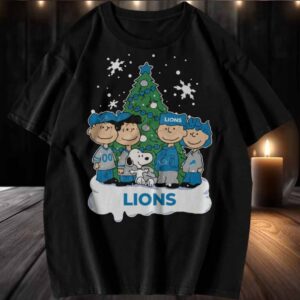 Snoopy and Friends Detroit Lions Christmas Shirt