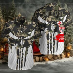 Dallas Cowboys Camo Veterans Military Hawaiian Shirt Dallas Cowboys Camo Veterans Military Hawaiian Shirt