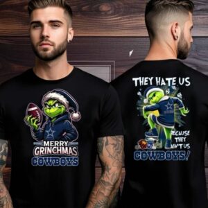 Dallas Cowboys Grinch Merry Christmas Grinchmas 2025 Personalized Football Logo Two Sided Shirt