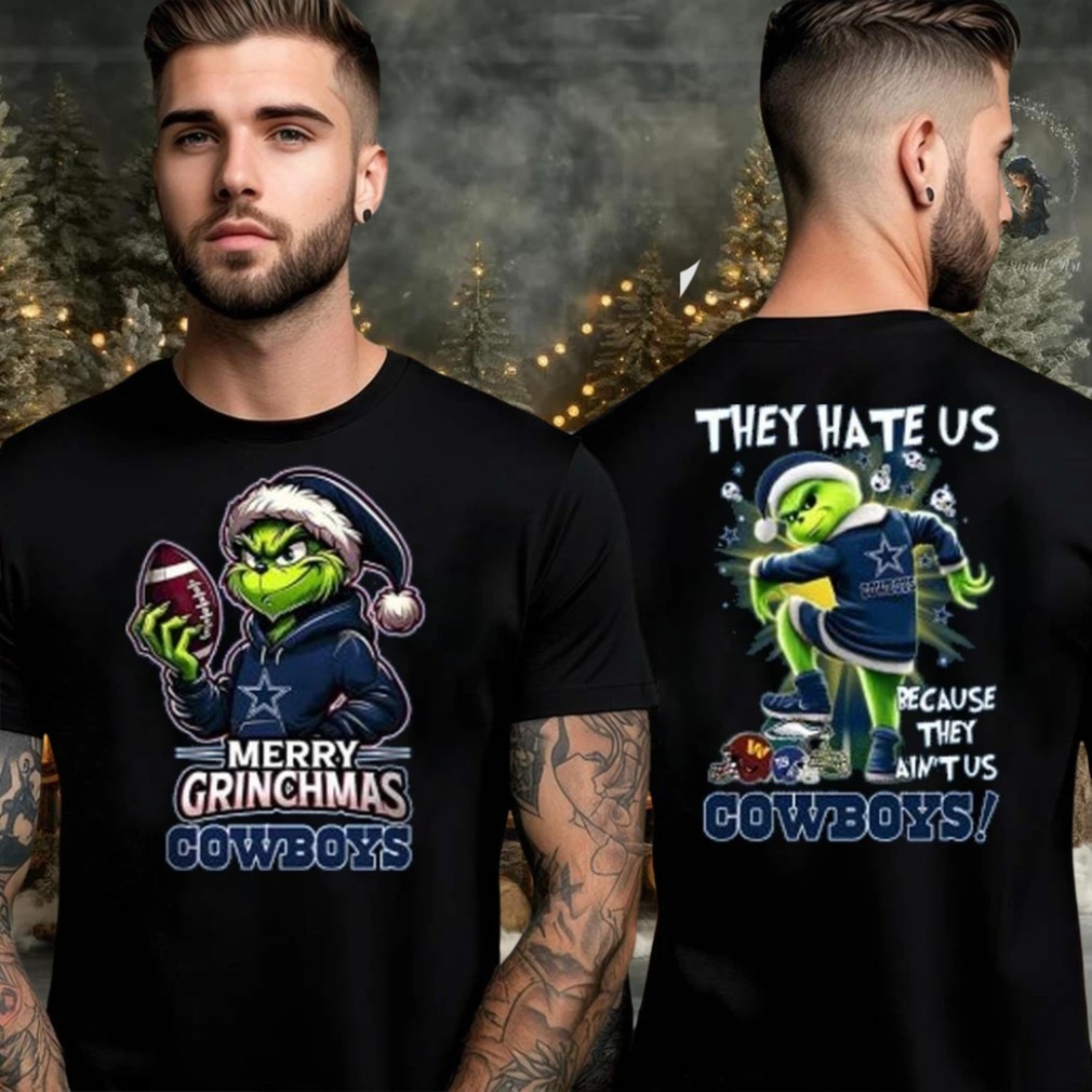Dallas Cowboys Grinch Merry Christmas Grinchmas 2025 Personalized Football Logo Two Sided Shirt Dallas Cowboys Grinch Merry Christmas Grinchmas 2025 Personalized Football Logo Two Sided Shirt
