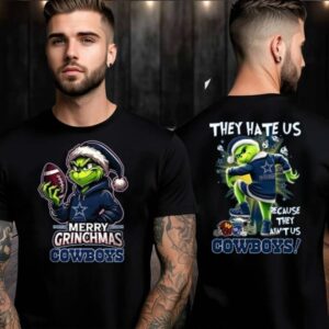 Dallas Cowboys Grinch Merry Christmas Grinchmas 2025 Personalized Football Logo Two Sided Shirt